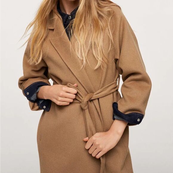 Mango Wool Blend Iconic Must Have Coat New - Picture 8 of 10